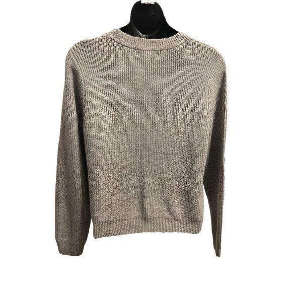 Winter Christmas Sweater plus size 3X Gray Knit Long‎ Sleeve Boat Neck Jeweled - Picture 5 of 7